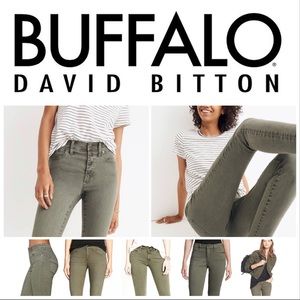 Buffalo David Bitton Jeans - olive thin/soft denim